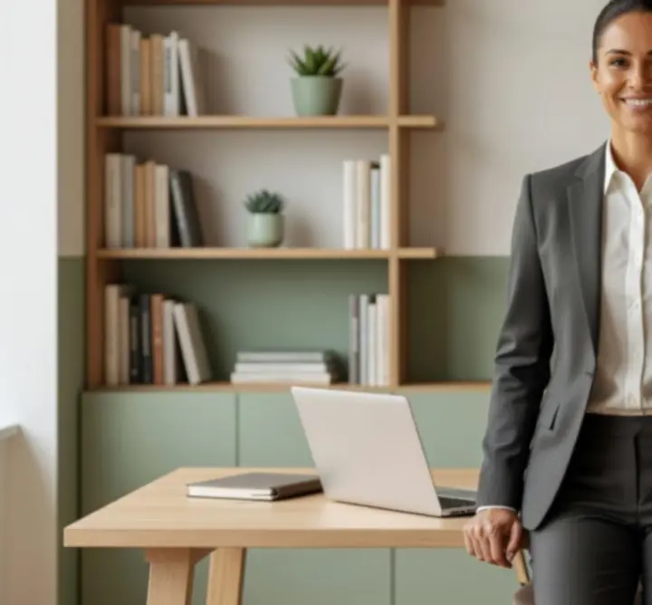 Portrait of the founder of REBEKAH KIPPS LTD, representing calm, confident leadership.